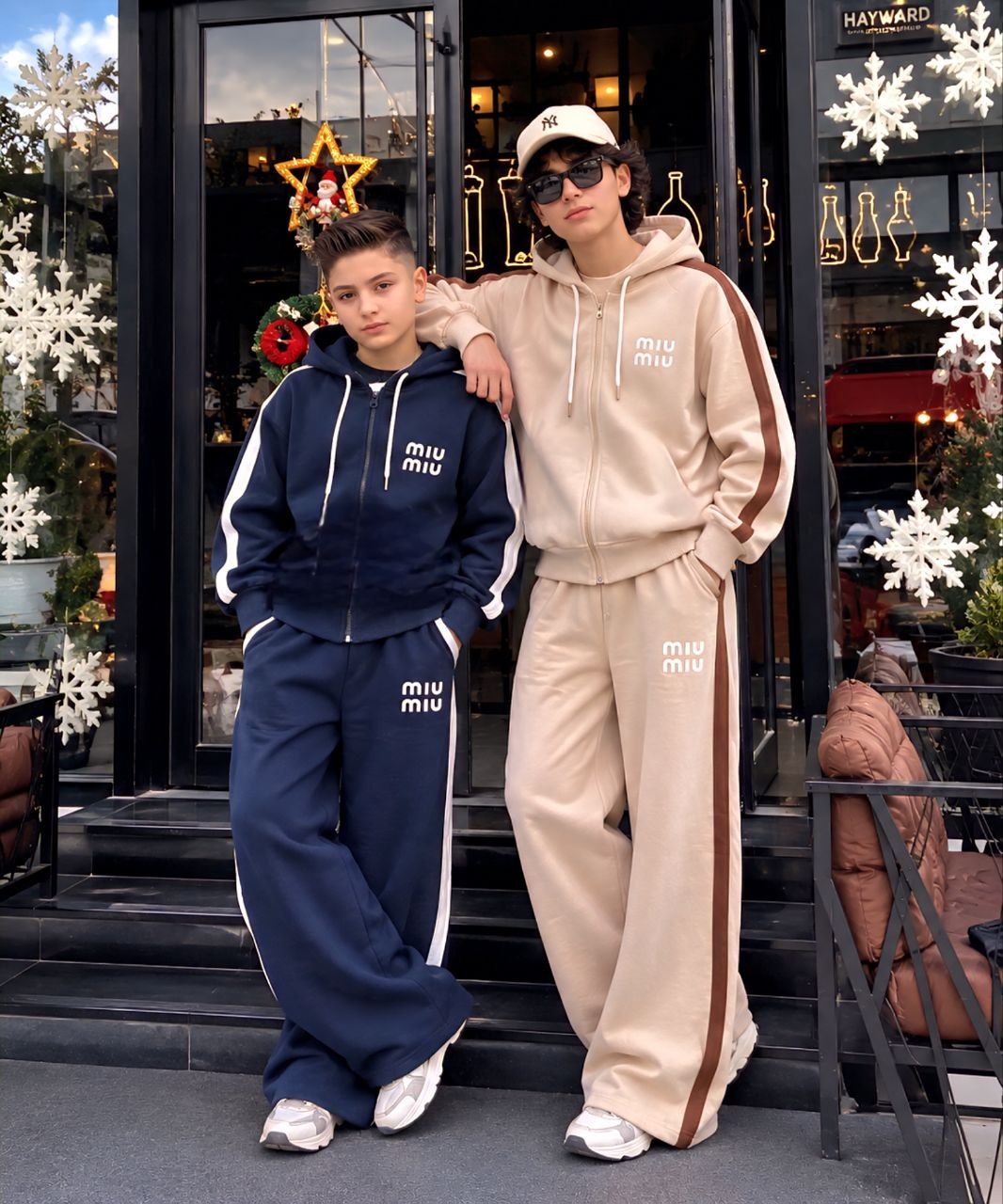 سویشرت شلوار کلاهدار miu miu